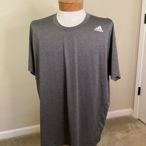 Mens Adidas wicking‎ performance tee shirt 2XL Gray